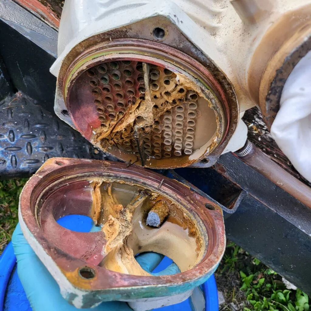 Marine engine cooling system repair and maintenance