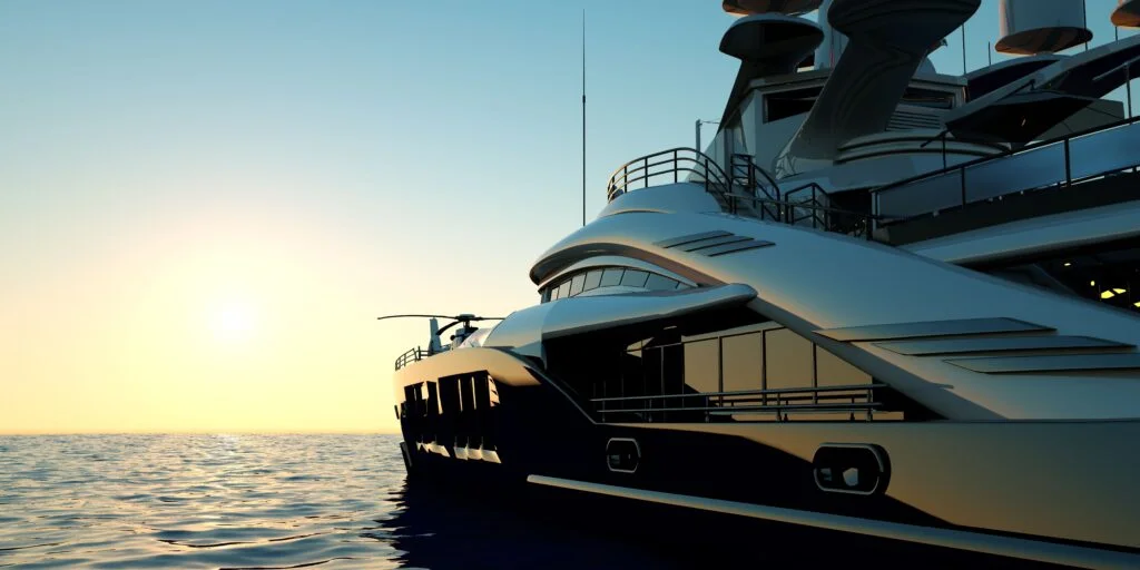 Marine diesel engine repair technician working on yacht engine West Palm Beach