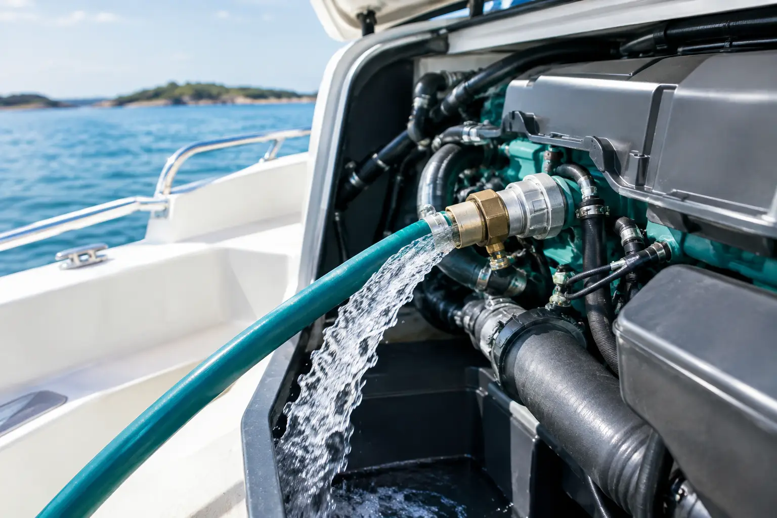 Marine Cooling Flush for Yacht Engine Protection